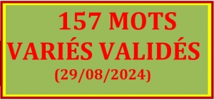 TABLEAU BILINGUE DES 157 MOTS VALID&Eacute;S - VAITAHU - 25_29/08/2024